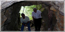 Ken Leitner and Bernie McMahon inside the Little Mamie adit / King Solomon